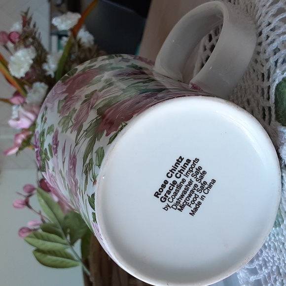 Grace China ROSE CHINTZ Pink Roses Floral Cup 10 oz - Picture 5 of 7